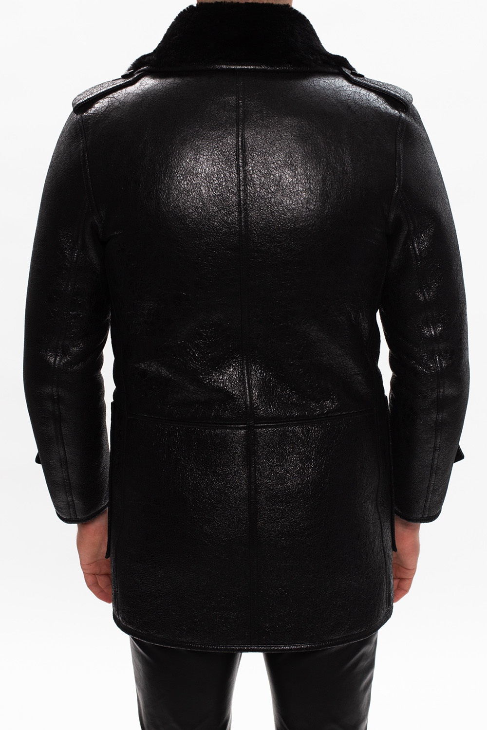 Saint Laurent Coat with fur lining | SchaferandweinerShops